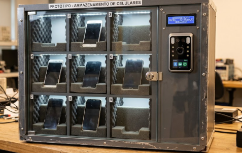 Protótipo de armazenamento de celulares